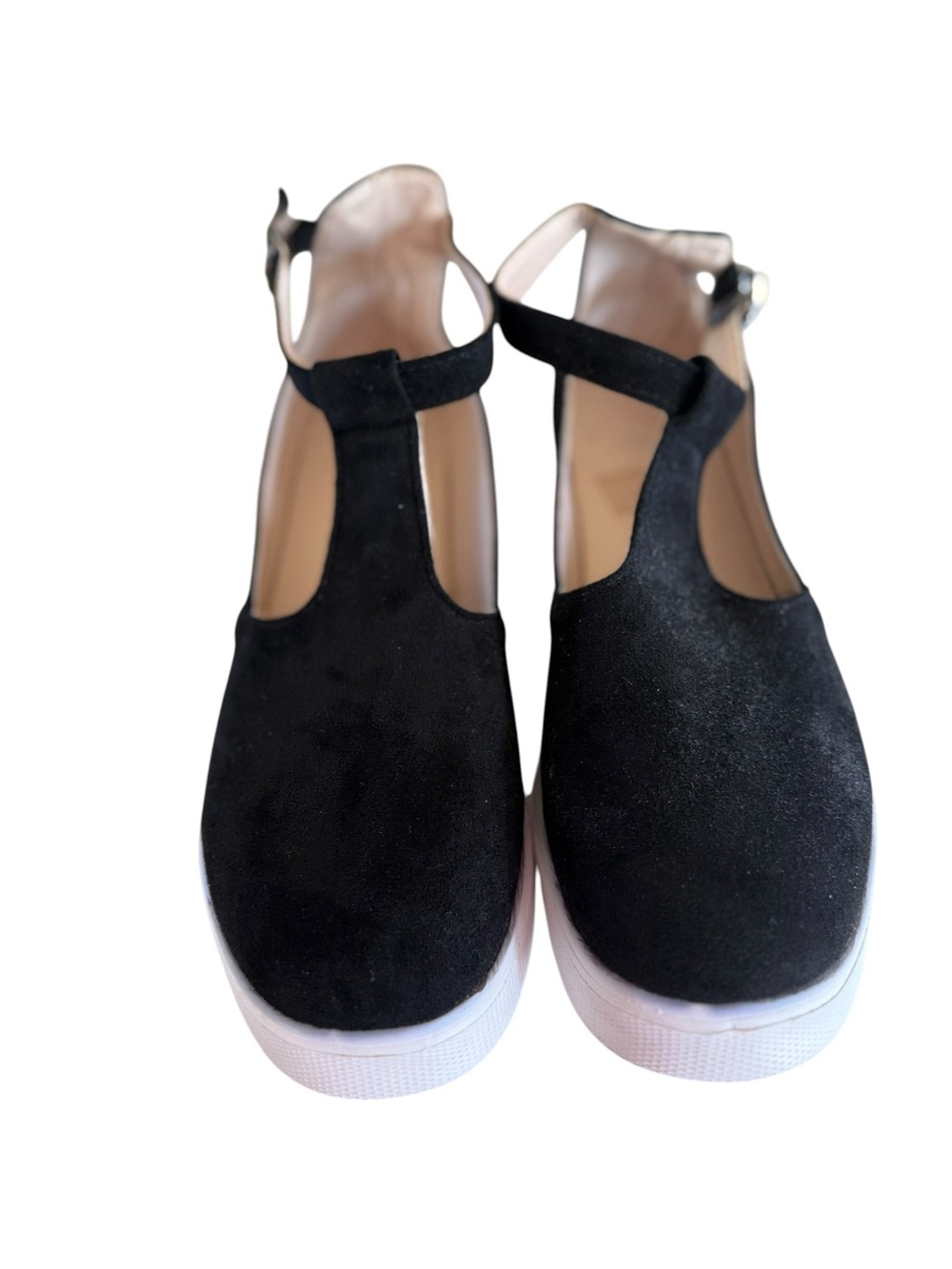 NWOB Black T Strap Mary Jane Sneakers US 9